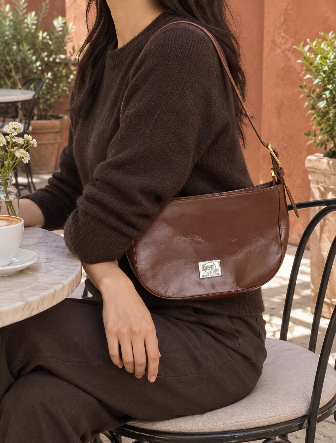 Luna Leather Shoulder Bag for Women