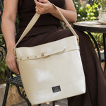 Elara Frame Top Grain Leather Handbag