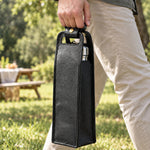 Full Grain Leather Bottle Holder in Black
