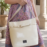 Elara Frame Top Grain Leather Handbag