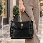 Verona Twin Pocket Top Grain Leather Tote