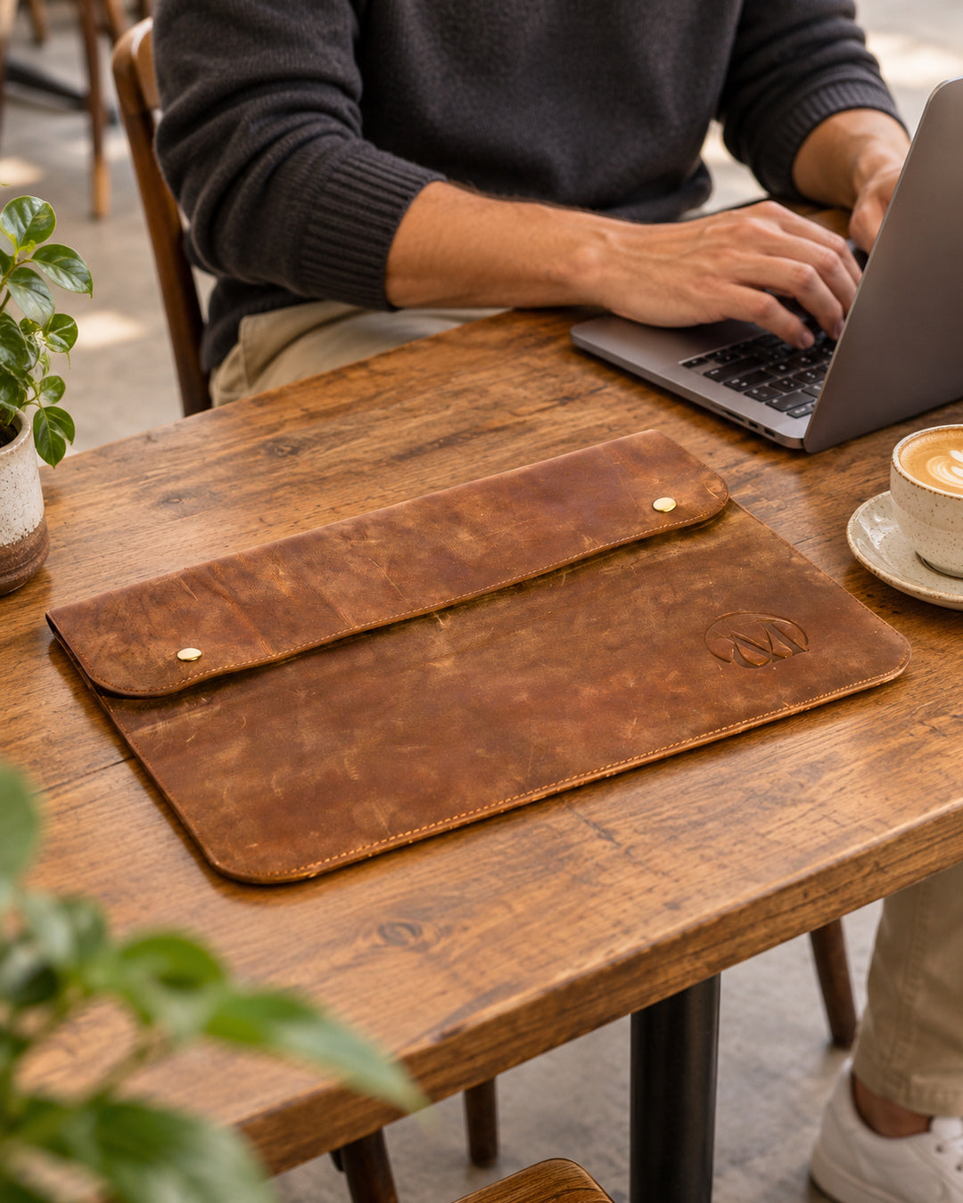 Core Full Grain Leather Laptop Sleeve