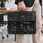 Heritage Two-Pocket Leather Messenger Bag