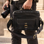 Voyager Full Grain Leather Camera Bag