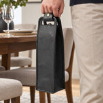 Full Grain Leather Bottle Holder in Black