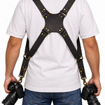 Full Grain Leather Camera Strap in Black
