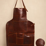 Artisan Full Grain Leather Workshop Apron