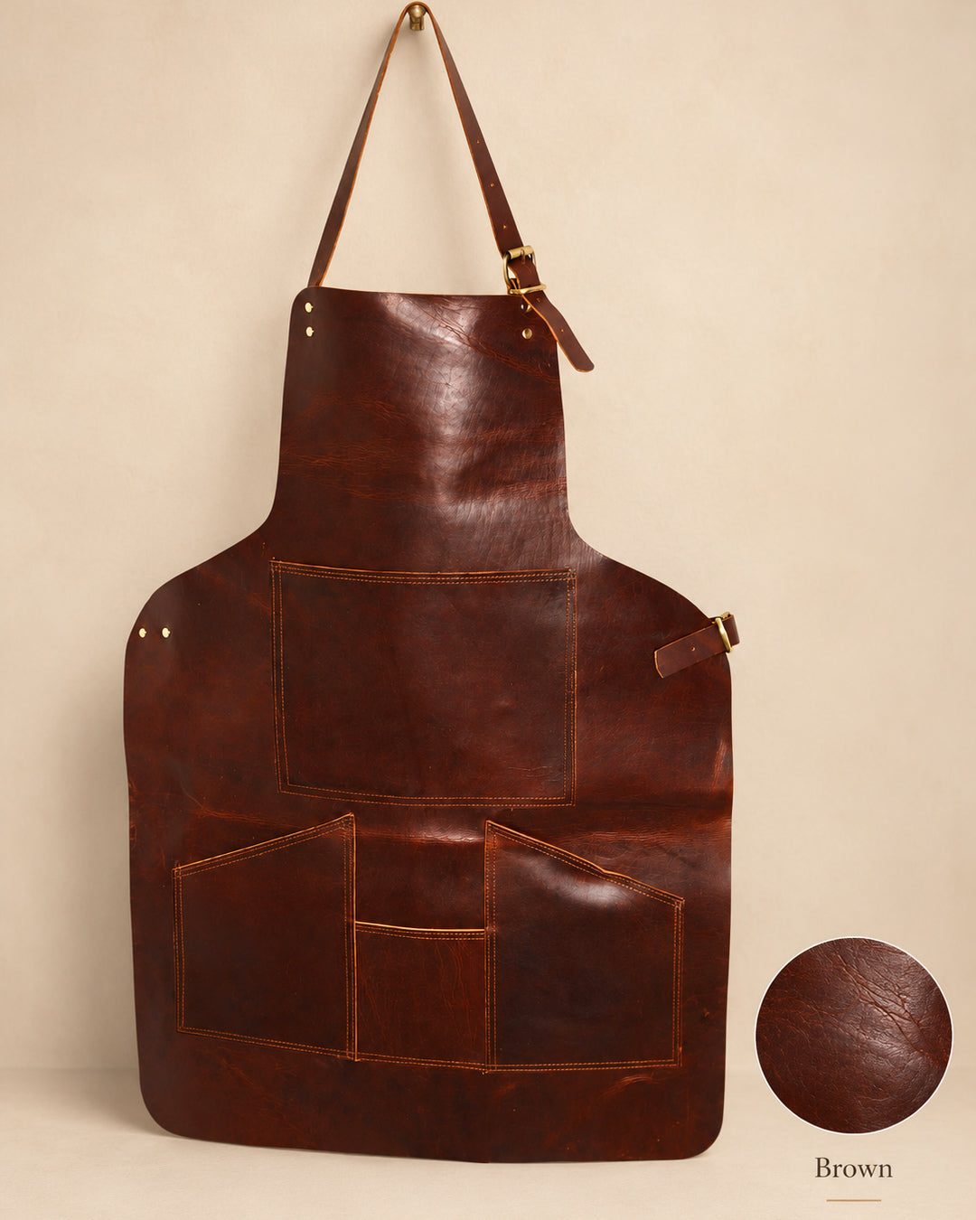 Artisan Full Grain Leather Workshop Apron