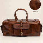 Weekender Square Full Grain Leather Duffle Bag