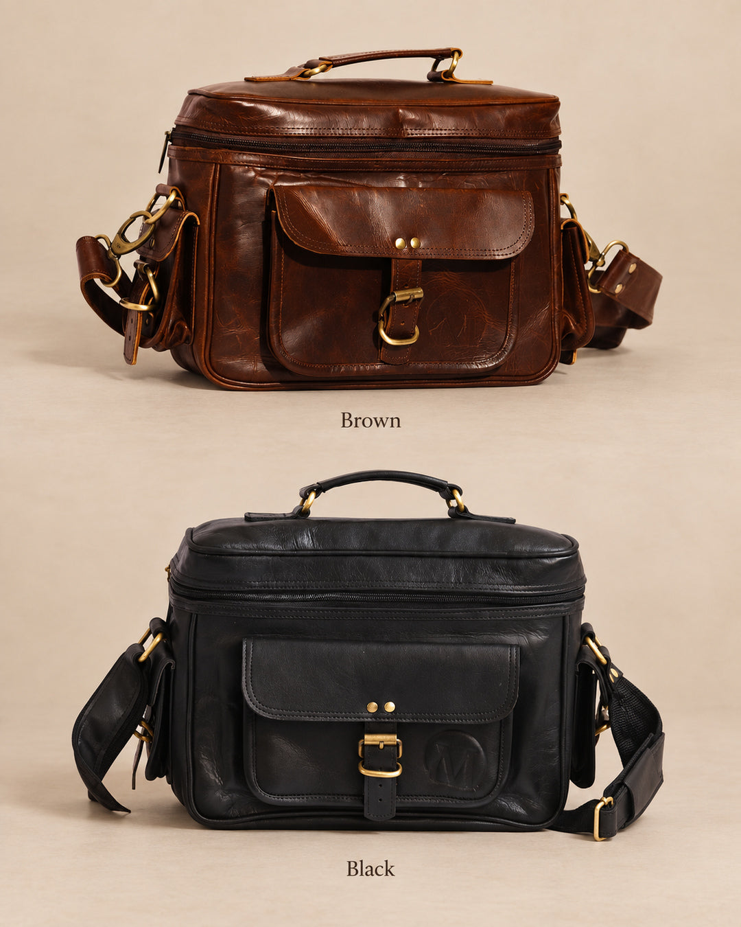 Voyager Full Grain Leather Camera Bag
