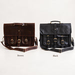 Heritage Two-Pocket Leather Messenger Bag