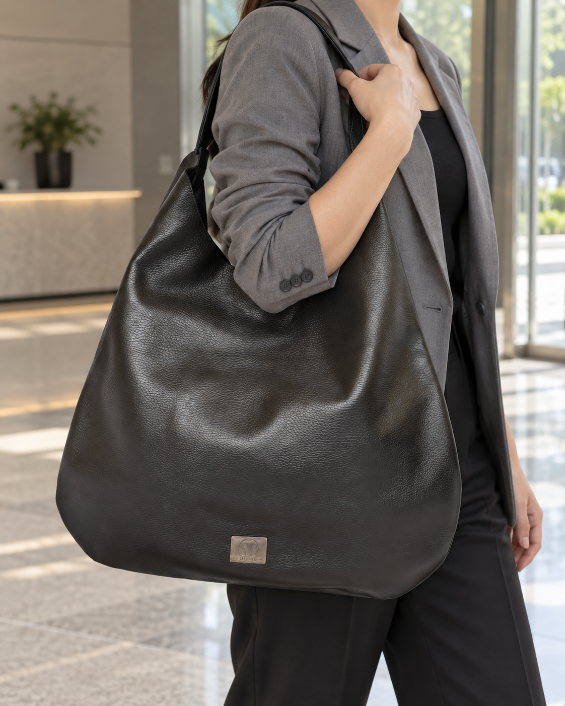 Aurelia Drift Top Grain Leather Hobo Bag