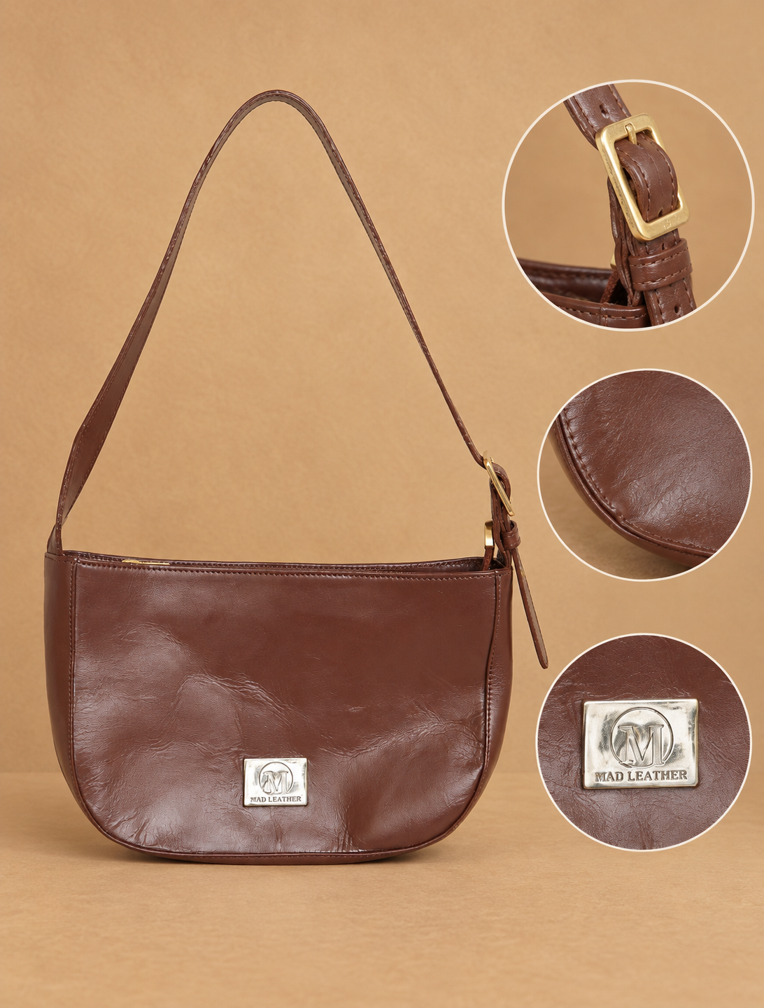 Luna Leather Shoulder Bag for Women