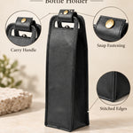 Full Grain Leather Bottle Holder in Black