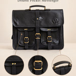 Heritage Two-Pocket Leather Messenger Bag