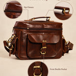 Voyager Full Grain Leather Camera Bag
