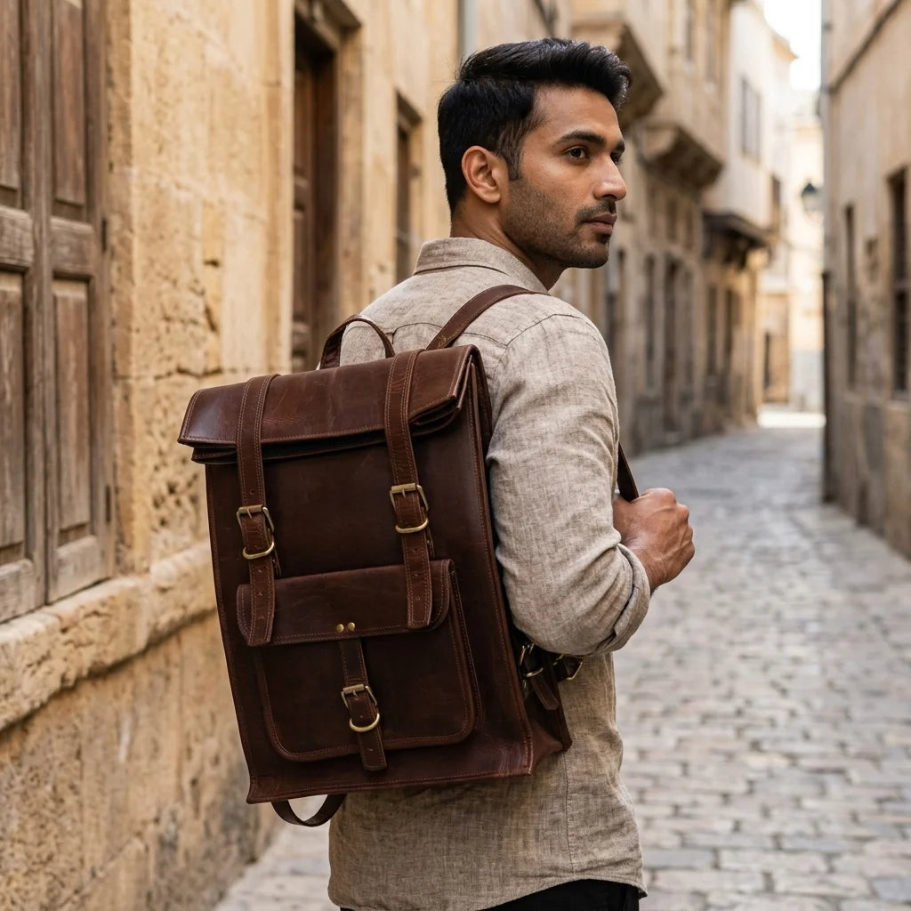 ROLLING BACKPACK 2 – 13×18 BROWN (3)