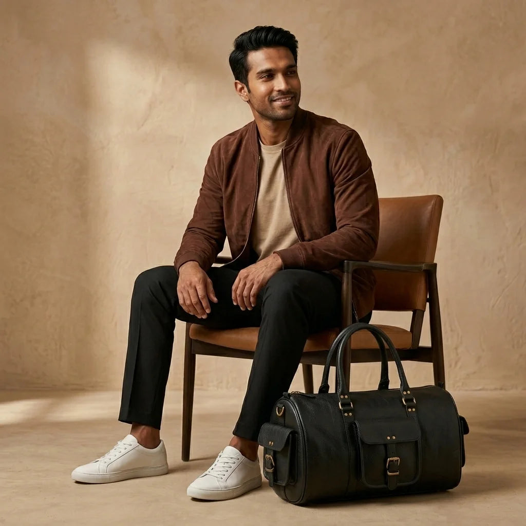 DUFFLE BAG ROUND- 21 INCH BLACK (1)