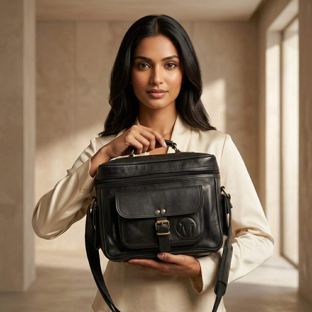 Voyager Full Grain Leather Camera Bag