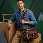Voyager Full Grain Leather Camera Bag