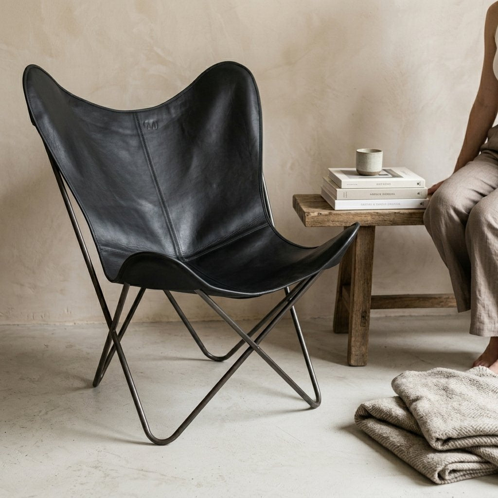 Butterfly Full Grain Leather Chair