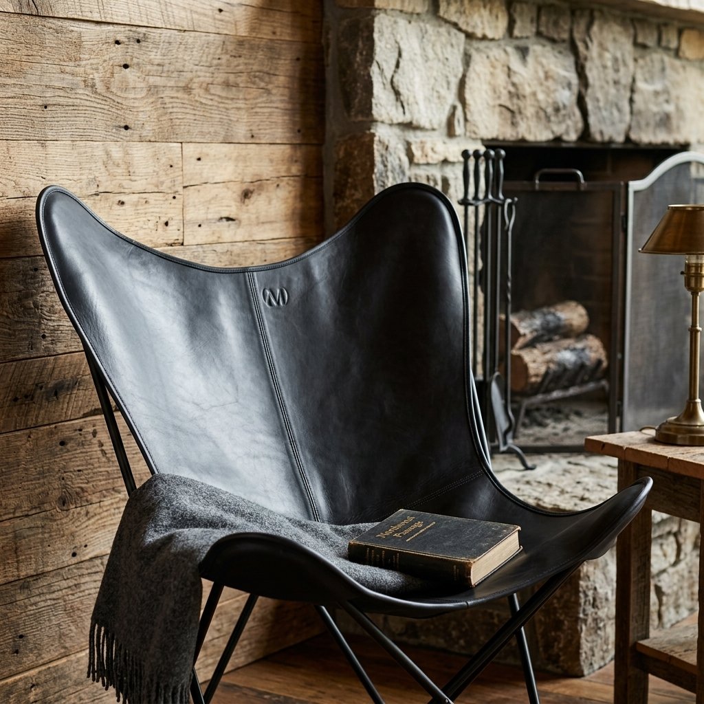 Butterfly Full Grain Leather Chair