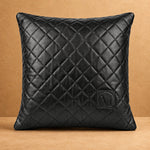 MAD LEATHER Noir Quilt Cushion Cover