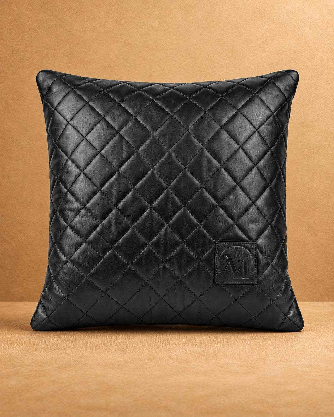 MAD LEATHER Noir Quilt Cushion Cover