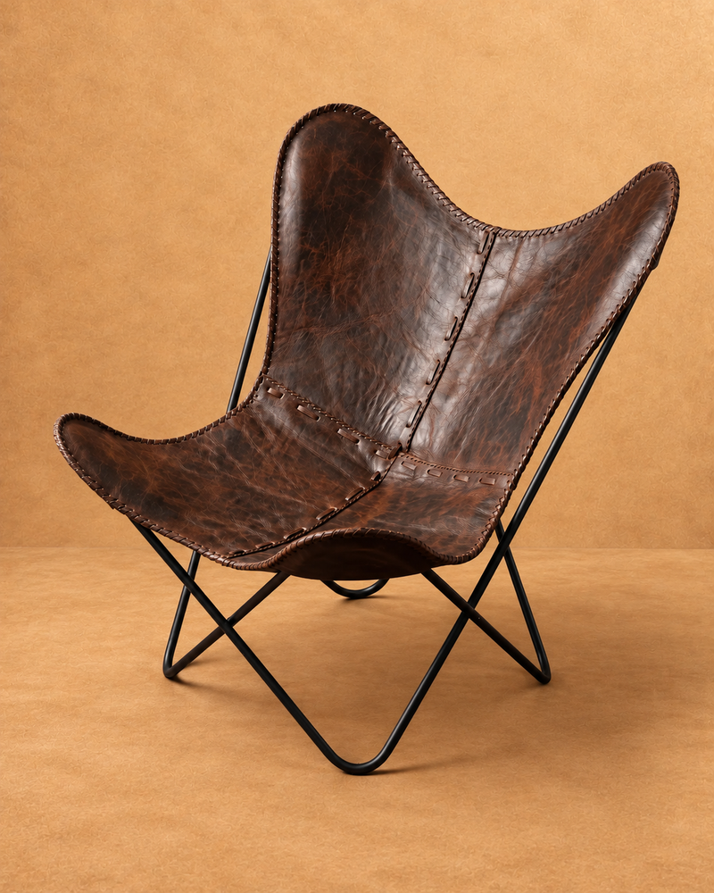 Butterfly Full Grain Leather Chair