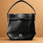 Elara Frame Top Grain Leather Handbag
