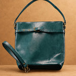 Elara Frame Top Grain Leather Handbag
