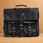 Heritage Two-Pocket Leather Messenger Bag