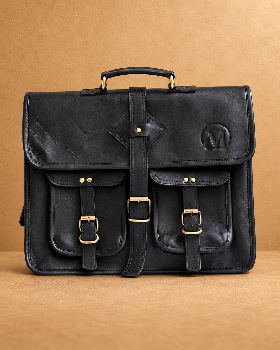 Heritage Two-Pocket Leather Messenger Bag