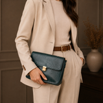Viera Evening Top Grain Leather Clutch