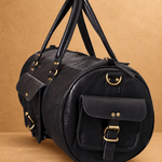 Expedition Round Full Grain Leather Duffle Bag