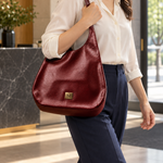 Aurelia Drift Top Grain Leather Hobo Bag