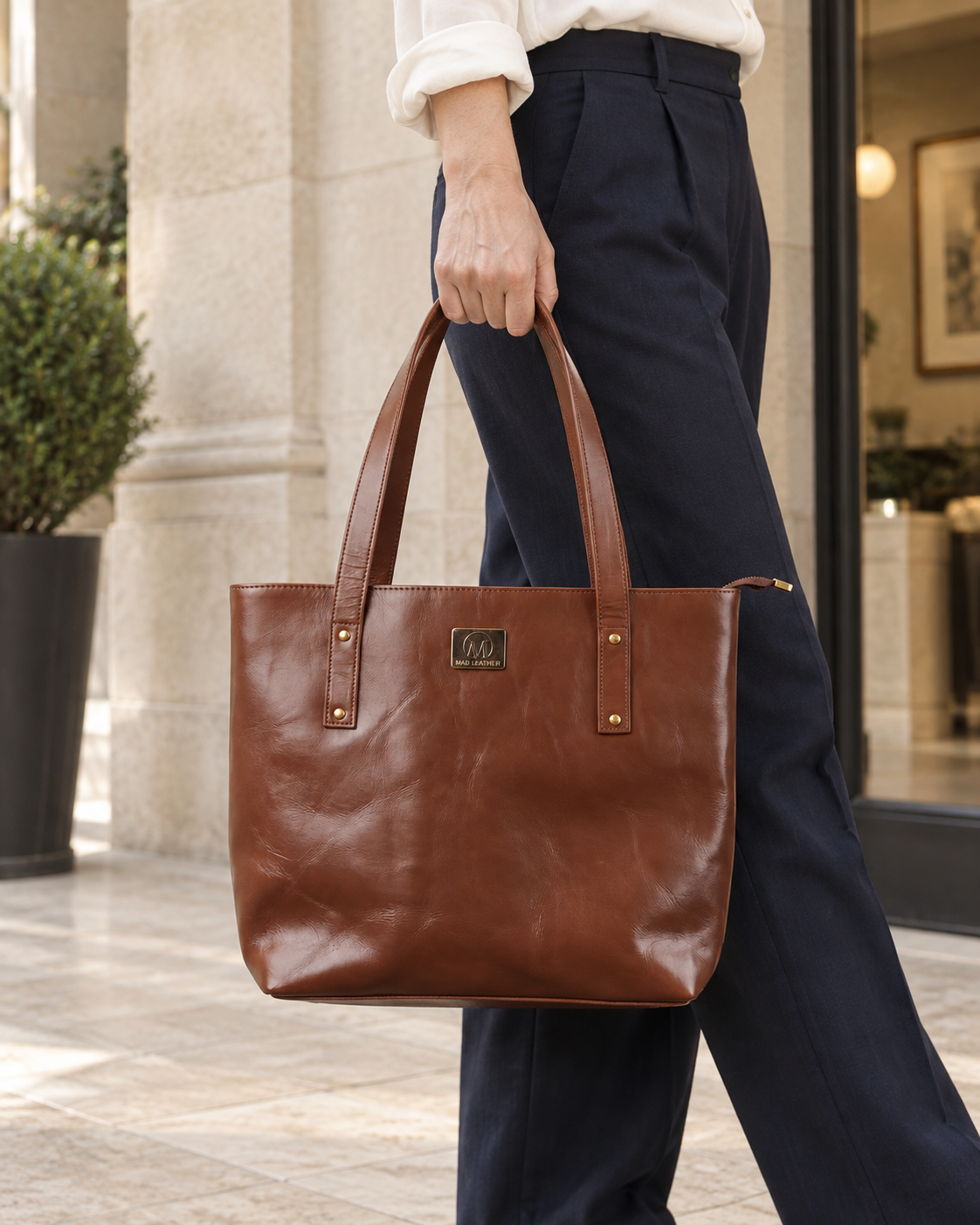 Serena Leather Tote Bag for Everyday Carry