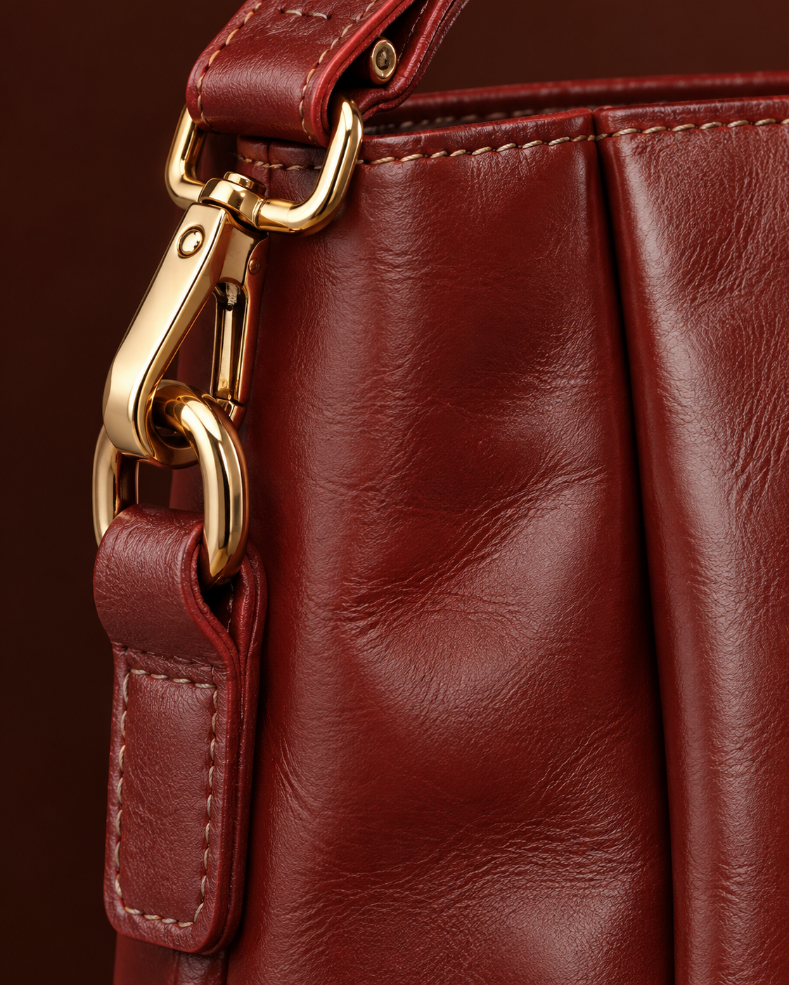 Verona Twin Pocket Top Grain Leather Tote