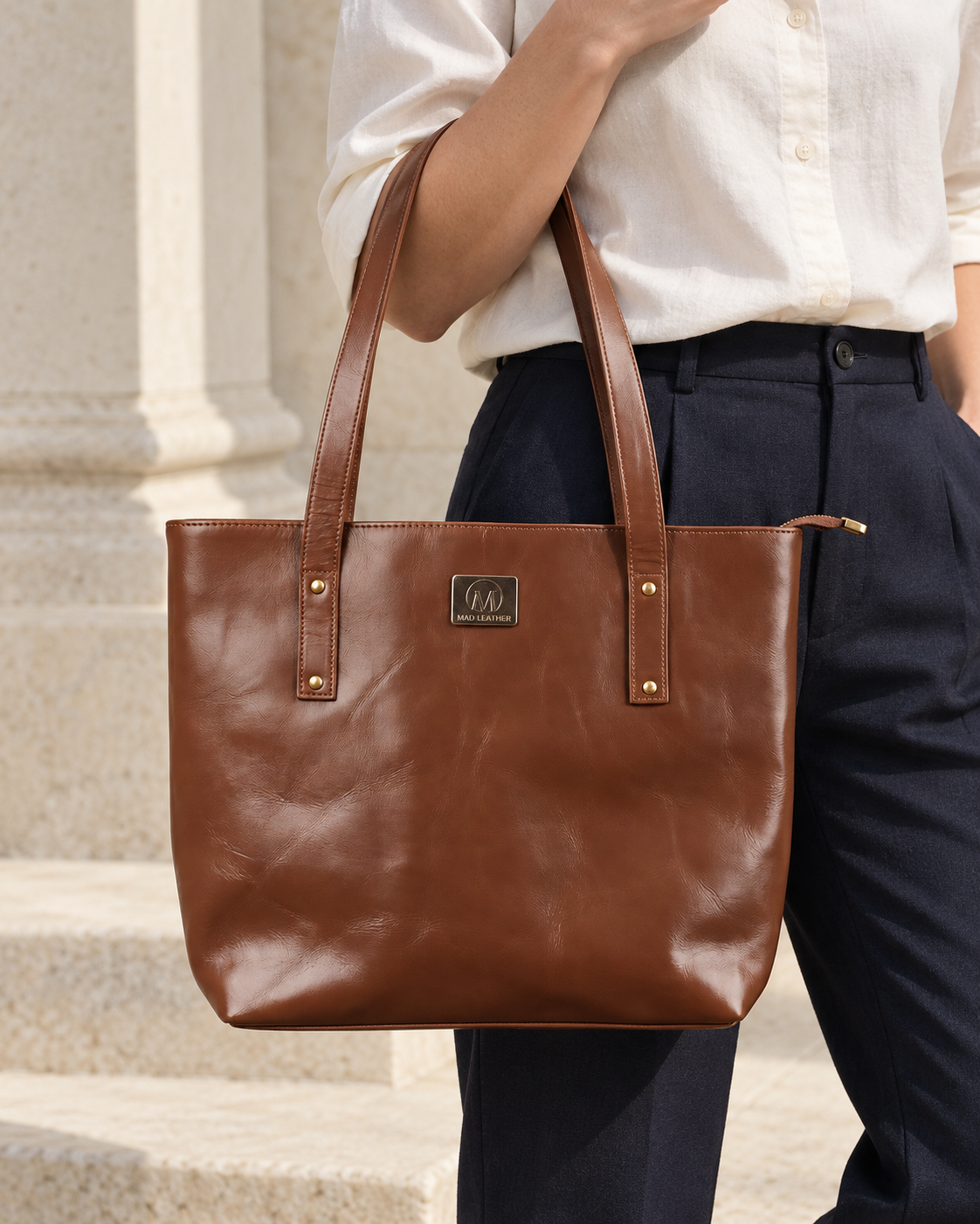 Serena Leather Tote Bag for Everyday Carry