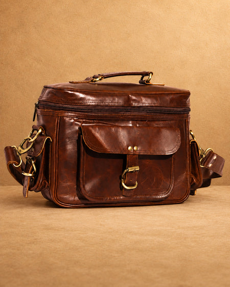 Voyager Full Grain Leather Camera Bag