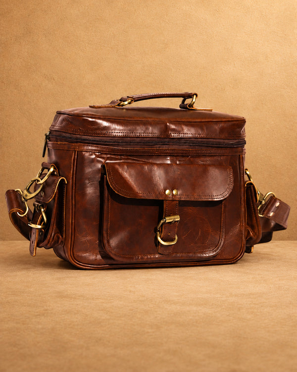 Voyager Full Grain Leather Camera Bag