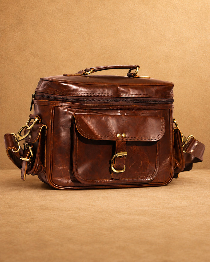 Voyager Full Grain Leather Camera Bag